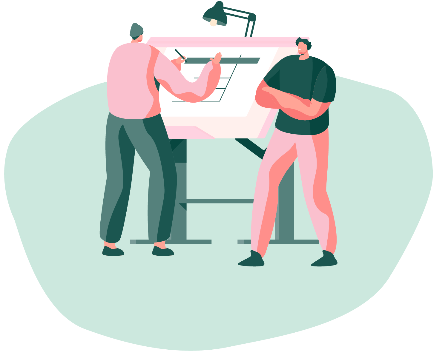 House & Land Drawing